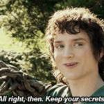 Frodo secrets meme