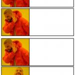 Drake 4 panel yes no approval disapprove meme