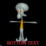 Squidward t-pose | BOTTOM TEXT | image tagged in squidward t-pose | made w/ Imgflip meme maker