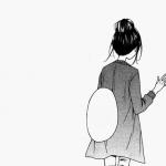 Drawing of anime girl leaving
