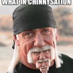 hulk chin | WHAT IN CHINNYSATION | image tagged in hulk chin | made w/ Imgflip meme maker