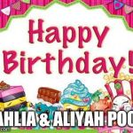 Shopkins birthday | TAHLIA & ALIYAH POOH | image tagged in shopkins birthday | made w/ Imgflip meme maker