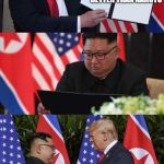 Trump and Kim | BORUTO IS BETTER THAN NARUTO | image tagged in trump and kim | made w/ Imgflip meme maker