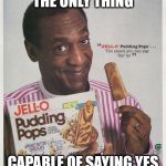 Did They Really Consent? | THE ONLY THING; CAPABLE OF SAYING YES | image tagged in pudding pops | made w/ Imgflip meme maker