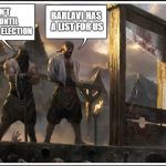 Guillotine | I CAN'T WAIT UNTIL AFTER THE ELECTION; BARLAVI HAS A LIST FOR US | image tagged in guillotine | made w/ Imgflip meme maker