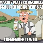 Pepperridge Farm | MAXINE WATERS SEXUALLY ASSAULTED ME 65 YEARS AGO; I REMEMBER IT WELL. | image tagged in pepperridge farm | made w/ Imgflip meme maker