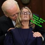 Joe Biden Holds Christine Blasey Ford