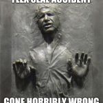 Should have read the directions | FLEX SEAL ACCIDENT; GONE HORRIBLY WRONG | image tagged in han solo frozen carbonite,flex seal | made w/ Imgflip meme maker