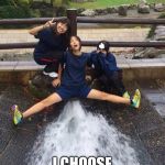 Yeah..... | . . . I CHOOSE IMPERIAL JAPAN | image tagged in waterfall japanese girl,japan,why,memes | made w/ Imgflip meme maker