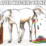 ME AFTER WATCHING THE NEWS | image tagged in unicorn | made w/ Imgflip meme maker