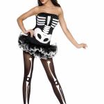 Sexy Halloween Costume Skeleton Girl