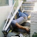 Ladder guy | "I GOT THIS"; SURE, PAL. | image tagged in ladder guy | made w/ Imgflip meme maker