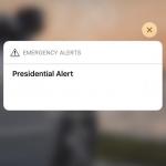 Presidential Alert System Message iPhone