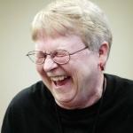 Norma Copes laughing