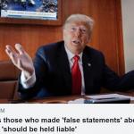 Trump about false statements