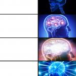 Expanding brain 4 panels meme