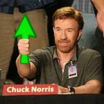 Chuck Norris Upvote meme