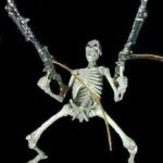 skeleton with guns meme