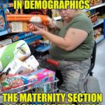 meanwhile in walmart... | DUE TO A SHIFT IN DEMOGRAPHICS; THE MATERNITY SECTION IS NOW DIABETES WEAR | image tagged in meanwhile in walmart,people of walmart,walmart life | made w/ Imgflip meme maker