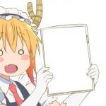 Tohru holding a sign meme