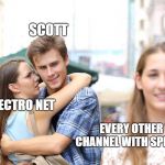 tempt jealous douche | SCOTT; SPECTRO NET; EVERY OTHER YT CHANNEL WITH SPECTROS | image tagged in tempt jealous douche | made w/ Imgflip meme maker