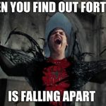 Spider Man Becoming Venom | WHEN YOU FIND OUT FORTNITE; IS FALLING APART | image tagged in spider man becoming venom | made w/ Imgflip meme maker