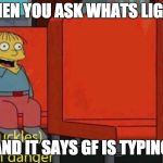 bringing back ligma | WHEN YOU ASK WHATS LIGMA; AND IT SAYS GF IS TYPING | image tagged in i'm in danger,ligma,ligmatitis,ligmatosis,funny | made w/ Imgflip meme maker