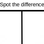 Spot the difference meme