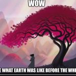 Samurai Jack Ending | WOW; THIS MUST BE WHAT EARTH WAS LIKE BEFORE THE WHITE MAN CAME | image tagged in samurai jack ending | made w/ Imgflip meme maker