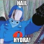 Cobra Commander | HAIL; HYDRA! | image tagged in cobra commander | made w/ Imgflip meme maker
