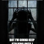 Window stalker | THIS KETO GIRL IS SO ANNOYING IN MY NEWSFEED.... BUT I'M GONNA KEEP STALKING UNTIL I UNDERSTAND THIS KETOTHING... | image tagged in window stalker | made w/ Imgflip meme maker