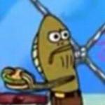 Spongebob Fred Eating A Krabby Patty meme