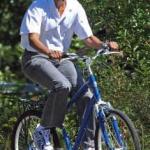 Obama on bike