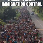 Immigrant | WE NEED "COMMON SENSE" IMMIGRATION CONTROL | image tagged in immigrant | made w/ Imgflip meme maker