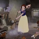 Snow White cleaning