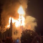 Burning church