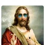 COOL JESUS WEED JOINT SHADES meme