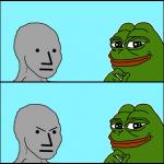 Pepe Versus NPC meme