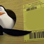 Penguin pointing at sign meme