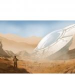 CRASHED UFO IN THE DESERT "FLYING SAUCER" BLANK