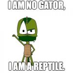 I Am Not A Gator I'm A X | I AM NO GATOR, I AM A REPTILE. | image tagged in memes,i am not a gator im a x | made w/ Imgflip meme maker