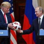 Trump Putin soccer ball