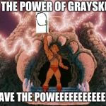 he-man | BY THE POWER OF GRAYSKULL I HAVE THE POWEEEEEEEEEEEER! | image tagged in he-man | made w/ Imgflip meme maker