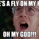 Troll 2 Oh My God! | THERE'S A FLY ON MY HEAD? OH MY GOD!!! | image tagged in troll 2 oh my god | made w/ Imgflip meme maker