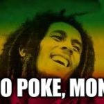 Bob Marley | NO POKE, MON! | image tagged in bob marley,pokemon,pokemon go | made w/ Imgflip meme maker
