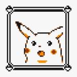 8-bit surprised pikachu meme