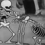 Spooky pull | PIKACHU MEME; UPVOTES | image tagged in spooky pull | made w/ Imgflip meme maker