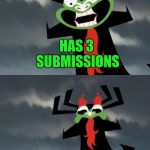 I've been really uninspired lately | HAS 3 SUBMISSIONS; NO IDEAS | image tagged in dissatisfied aku,memes,uninspired,out of ideas | made w/ Imgflip meme maker