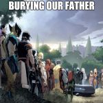 Heroes Live Forever   | BURYING OUR FATHER | image tagged in marvel funeral,stan lee,marvel,comics/cartoons,comics,marvel comics | made w/ Imgflip meme maker