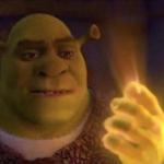 Shrek Glowing Hand meme